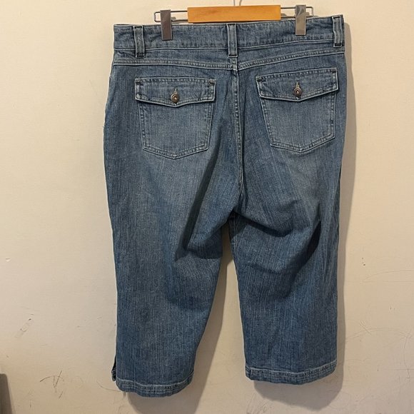 LEE | Women's Just Below The Waist Jeans Capri Blue Size 18 - Picture 2 of 9